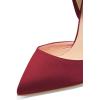 imageFSJ Women Strappy Ankle Wrap Sandal Ribbon Laceup Stiletto High Heels Pointed Toe DOrsay Slingback Pump Shoe Size 415 USWine