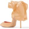 imageFSJ Women Strappy Ankle Wrap Sandal Ribbon Laceup Stiletto High Heels Pointed Toe DOrsay Slingback Pump Shoe Size 415 USYellow