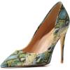 imageFSJ Women Classic Pointed Toe Snakeskin High Heels Pumps ShoesSnakeskin Green