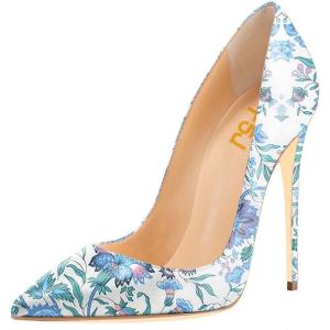 imageFSJ Women Fashion High Heel Pump Stilettos Pointy Toe Evening Party Dress Print Shoes Size 415 USIrises