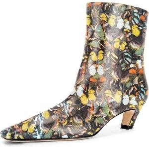 imageFSJ Women Square Toe Comfort Kitten Low Heel Ankle Boot Pull On Bootie Winter Faux Suede Casual Dressy Shoes Size 416 USButterfly
