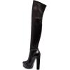 imageFSJ Sexy Thigh High Long Boots Over The Knee Platform Thick High Heel Stretch Leather Shoes Size 415 USBlack Patent