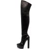 imageFSJ Sexy Thigh High Long Boots Over The Knee Platform Thick High Heel Stretch Leather Shoes Size 415 USBlack Patent
