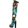imageFSJ Sexy Thigh High Long Boots Over The Knee Platform Thick High Heel Stretch Leather Shoes Size 415 USForest