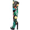 imageFSJ Sexy Thigh High Long Boots Over The Knee Platform Thick High Heel Stretch Leather Shoes Size 415 USForest