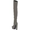 imageFSJ Sexy Thigh High Long Boots Over The Knee Platform Thick High Heel Stretch Leather Shoes Size 415 USGrey