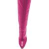 imageFSJ Sexy Thigh High Long Boots Over The Knee Platform Thick High Heel Stretch Leather Shoes Size 415 USViolet Red