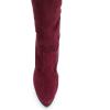 imageFSJ Sexy Thigh High Long Boots Over The Knee Platform Thick High Heel Stretch Leather Shoes Size 415 USWine Red