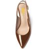 imageFSJ Women Closed Pointed Toe Crystal Block Chunky Mid Heel Slingback Pumps Backless Sleek Fashion Office Wedding Dress Shoes Size 416 USBrown