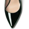 imageFSJ Women Closed Pointed Toe Crystal Block Chunky Mid Heel Slingback Pumps Backless Sleek Fashion Office Wedding Dress Shoes Size 416 USGreen