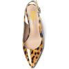 imageFSJ Women Closed Pointed Toe Crystal Block Chunky Mid Heel Slingback Pumps Backless Sleek Fashion Office Wedding Dress Shoes Size 416 USLeopard Print