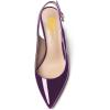 imageFSJ Women Closed Pointed Toe Crystal Block Chunky Mid Heel Slingback Pumps Backless Sleek Fashion Office Wedding Dress Shoes Size 416 USPurple
