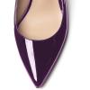 imageFSJ Women Closed Pointed Toe Crystal Block Chunky Mid Heel Slingback Pumps Backless Sleek Fashion Office Wedding Dress Shoes Size 416 USPurple