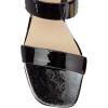 imageFSJ Women Comfy Low Heels Sandals Block Crystal Square Open Toe Two Straps Mules Slip On Shiny Bridal Casual Dress Shoes Size 415 USBlack