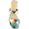 imageFSJ Women Comfy Low Heels Sandals Block Crystal Square Open Toe Two Straps Mules Slip On Shiny Bridal Casual Dress Shoes Size 415 USFlower