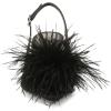 imageFSJ Women Fashion Fur Fur Closed Square Toe Slingback Pumps Crystal Block Low Heel Fuzzy Party Prom Dress Shoes Size 416 USBlack