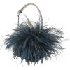 imageFSJ Women Fashion Fur Fur Closed Square Toe Slingback Pumps Crystal Block Low Heel Fuzzy Party Prom Dress Shoes Size 416 USBlue