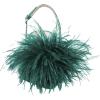 imageFSJ Women Fashion Fur Fur Closed Square Toe Slingback Pumps Crystal Block Low Heel Fuzzy Party Prom Dress Shoes Size 416 USBottle Green