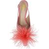 imageFSJ Women Fashion Fur Fur Closed Square Toe Slingback Pumps Crystal Block Low Heel Fuzzy Party Prom Dress Shoes Size 416 USPink