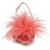 imageFSJ Women Fashion Fur Fur Closed Square Toe Slingback Pumps Crystal Block Low Heel Fuzzy Party Prom Dress Shoes Size 416 USPink