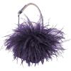 imageFSJ Women Fashion Fur Fur Closed Square Toe Slingback Pumps Crystal Block Low Heel Fuzzy Party Prom Dress Shoes Size 416 USPurple