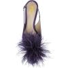 imageFSJ Women Fashion Fur Fur Closed Square Toe Slingback Pumps Crystal Block Low Heel Fuzzy Party Prom Dress Shoes Size 416 USPurple