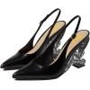imageFSJ Women Fashion Pointed Toe Butterfly High Heel Pumps Slingback Slip On Ladies Party Dress Casual Shoes Size 415 USBlack