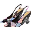 imageFSJ Women Fashion Pointed Toe Butterfly High Heel Pumps Slingback Slip On Ladies Party Dress Casual Shoes Size 415 USFlower