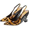 imageFSJ Women Fashion Pointed Toe Butterfly High Heel Pumps Slingback Slip On Ladies Party Dress Casual Shoes Size 415 USLeopardprint