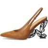 imageFSJ Women Fashion Pointed Toe Butterfly High Heel Pumps Slingback Slip On Ladies Party Dress Casual Shoes Size 415 USSiennasuede