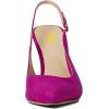 imageFSJ Women Fashion Pointed Toe Butterfly High Heel Pumps Slingback Slip On Ladies Party Dress Casual Shoes Size 415 USViolet Redsuede