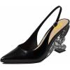 imageFSJ Women Fashion Pointed Toe Butterfly High Heel Pumps Slingback Slip On Ladies Party Dress Casual Shoes Size 415 USBlack
