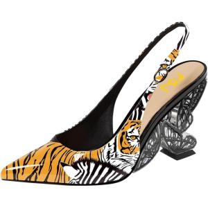 imageFSJ Women Fashion Pointed Toe Butterfly High Heel Pumps Slingback Slip On Ladies Party Dress Casual Shoes Size 415 USTiger
