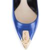 imageFSJ Women Chic Metallic Rivets Pointed Toe Slip On Pumps High Stiletto Gold Heels Party Cocktail Prom Shoes 415 USBlue