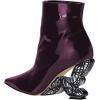 imageFSJ Women Chic Pointed Toe Butterfly High Heel Ankle Boots Side Zipper Glossy Leather Booties Casual Fashion Party Shoes Size 416 USPurple