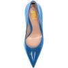 imageFSJ Women Pointed Toe Slip On Crystal Pumps Gorgeous Three Diamonds High Heel Bridal Wedding Comfort Party Dress Shoes Size 416 USBlue
