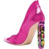 imageFSJ Women Pointed Toe Slip On Crystal Pumps Gorgeous Three Diamonds High Heel Bridal Wedding Comfort Party Dress Shoes Size 416 USDeep Pink