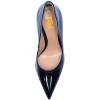 imageFSJ Women Pointed Toe Slip On Crystal Pumps Gorgeous Three Diamonds High Heel Bridal Wedding Comfort Party Dress Shoes Size 416 USNavy Blue