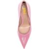 imageFSJ Women Pointed Toe Slip On Crystal Pumps Gorgeous Three Diamonds High Heel Bridal Wedding Comfort Party Dress Shoes Size 416 USPink