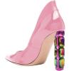 imageFSJ Women Pointed Toe Slip On Crystal Pumps Gorgeous Three Diamonds High Heel Bridal Wedding Comfort Party Dress Shoes Size 416 USPink
