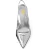 imageFSJ Women Slingback Stiletto High Heels Pumps Pointed Toe Metallic Triangle Sleek Sandals with Strech Strap Sexy Office Dress Shoes Size 416 USSilver