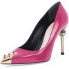 imageFSJ Women Chic Metallic Rivets Pointed Toe Slip On Pumps High Stiletto Gold Heels Party Cocktail Prom Shoes 415 USPurple