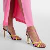 imageFSJ Women Ankle Strap High Heels Sandals Open Toe Sexy Comfort Strappy Sandals Chic Metal Chain Chunky Block Heel Wedding Bridal Pumps Shoes Size 416 USMulticolor