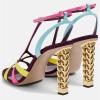 imageFSJ Women Ankle Strap High Heels Sandals Open Toe Sexy Comfort Strappy Sandals Chic Metal Chain Chunky Block Heel Wedding Bridal Pumps Shoes Size 416 USMulticolor