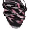 imageFSJ Women Ankle Strap High Heels Sandals Open Toe Sexy Comfort Strappy Sandals Chic Metal Chain Chunky Block Heel Wedding Bridal Pumps Shoes Size 416 USPurple Leopard Print