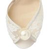 imageFSJ Women Gorgeous Peep Toe with Shiny Decoration Sandals Pearls High Heel Ankle Strap Ladies Party Prom Wedding Dress Shoes Size 416 USBeige Lace