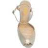 imageFSJ Women Gorgeous Peep Toe with Shiny Decoration Sandals Pearls High Heel Ankle Strap Ladies Party Prom Wedding Dress Shoes Size 416 USChampagne Satin
