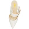 imageFSJ Women Graceful Pointed Toe Gold Chain High Heel Mules Slip On Backless Ladies Dance Date Summer Vacation Shoes Size 416 USWhite