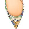 imageFSJ Women Multi Print Pumps Mid High Chuny Heels Metallic Chains Stylish Pointed Toe Slip On Cocktail Party Dress Shoes Size 415 USCartoon