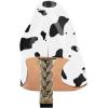 imageFSJ Women Multi Print Pumps Mid High Chuny Heels Metallic Chains Stylish Pointed Toe Slip On Cocktail Party Dress Shoes Size 415 USCow